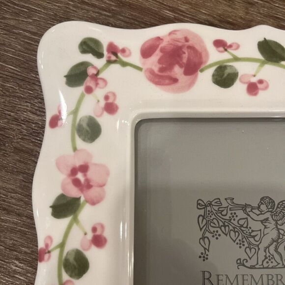 Vintage Remembrances Floral Rose Picture Frame 5 X 7 Cottage Core Shabby Chic - Picture 3 of 8